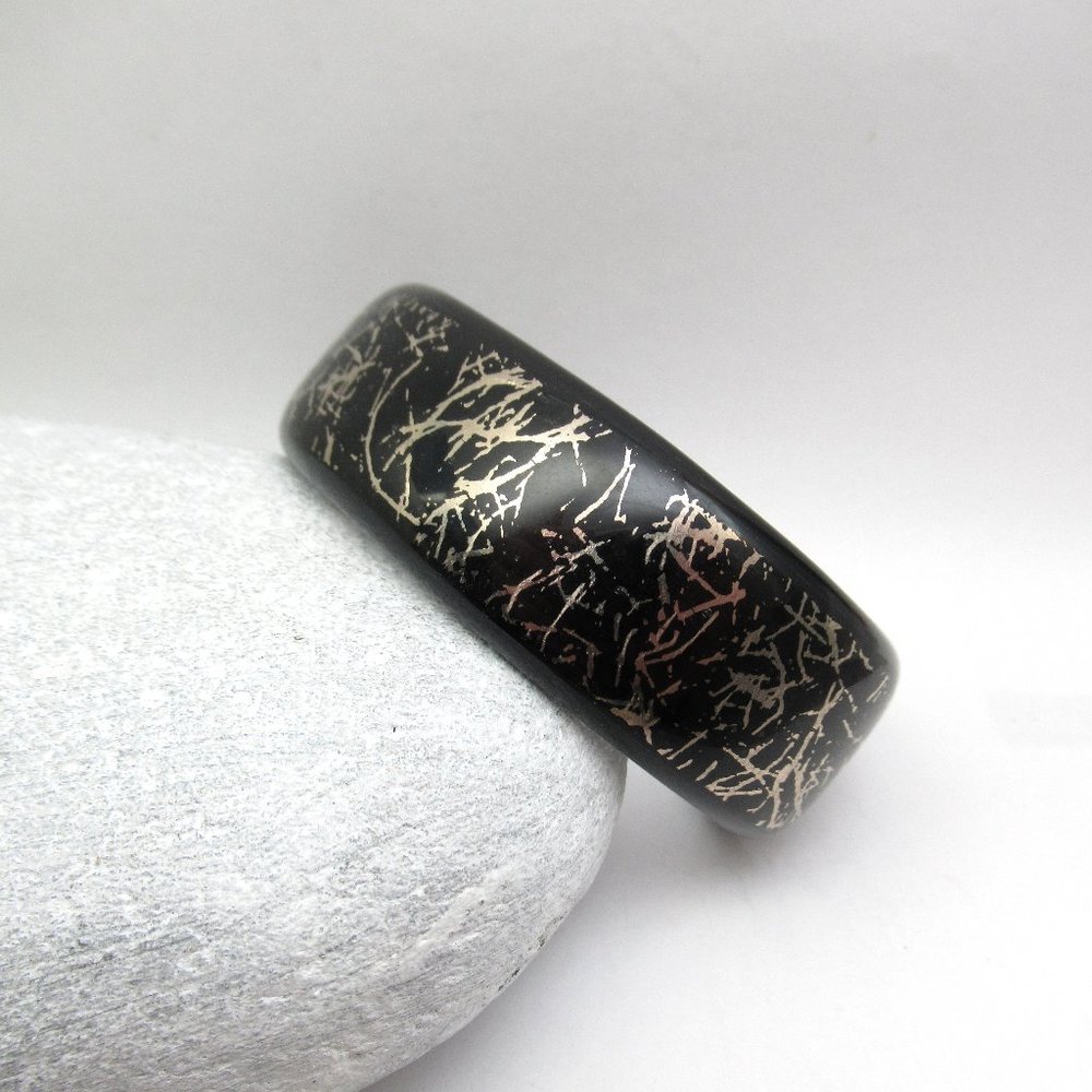 Artisan Black and Gold Bracelet